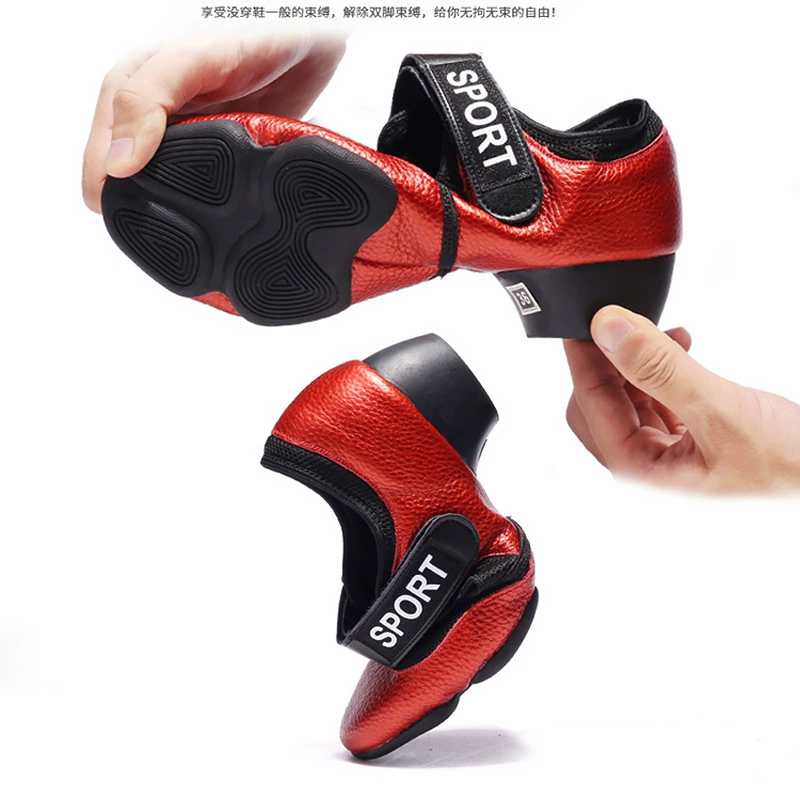 KCDENCE прохладный цвет Бетти взрослая Женская дышащая удобная обувь из воловьей кожи для мам квадратная танцевальная уличная Нескользящая танцевальная обувь