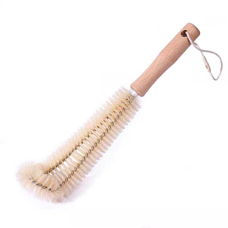 杯刷无死角长柄硬毛去茶渍水杯刷玻璃清洁刷木柄奶瓶刷洗杯子神器