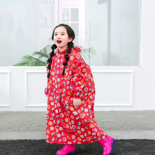 Bread children's raincoat, male and female, baby, student, toddler, outdoor raincoat with school bag, poncho, waterproof and snowproof