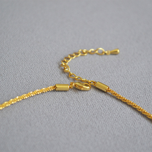 Niche Minimalist Influencer Style Brown Brass Plated 18k Gold Starry Sky Short Necklace Choker Trend