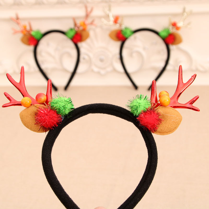 Navidad corbata cabeza hebilla cabeza de Navidad hebilla diadema banda de pelo suministros de decoración de Navidad regalo de Navidad