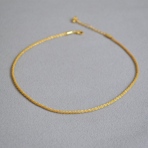 Niche Minimalist Influencer Style Brown Brass Plated 18k Gold Starry Sky Short Necklace Choker Trend