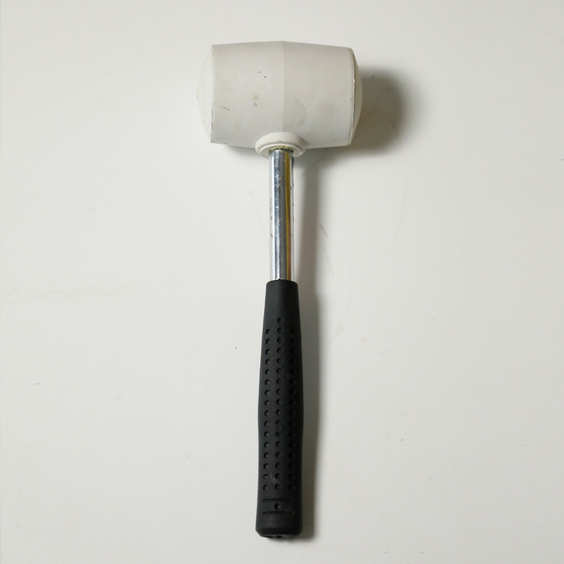 橡胶锤软头安装锤弹性橡皮锤装修锤贴地板瓷砖工具榔头600g钢管柄