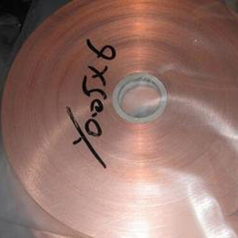 现货T2精密高紫铜带 紫铜片 电感器红铜带 0.1mm 0.2压延紫铜箔