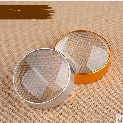 光学镜面75mm桌面镇纸阅读放大镜 地图观测放大镜