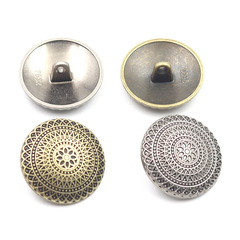 Metal retro pattern tall buttons coat buttons windbreaker woolen coat buttons