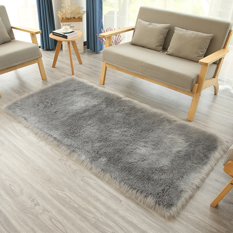 Amazon lana-como alfombra felpa color sólido nórdico alfombra cojín hogar sala de estar dormitorio manta