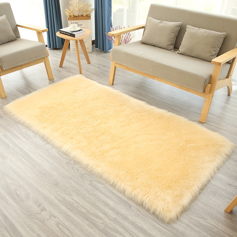 Amazon lana-como alfombra felpa color sólido nórdico alfombra cojín hogar sala de estar dormitorio manta