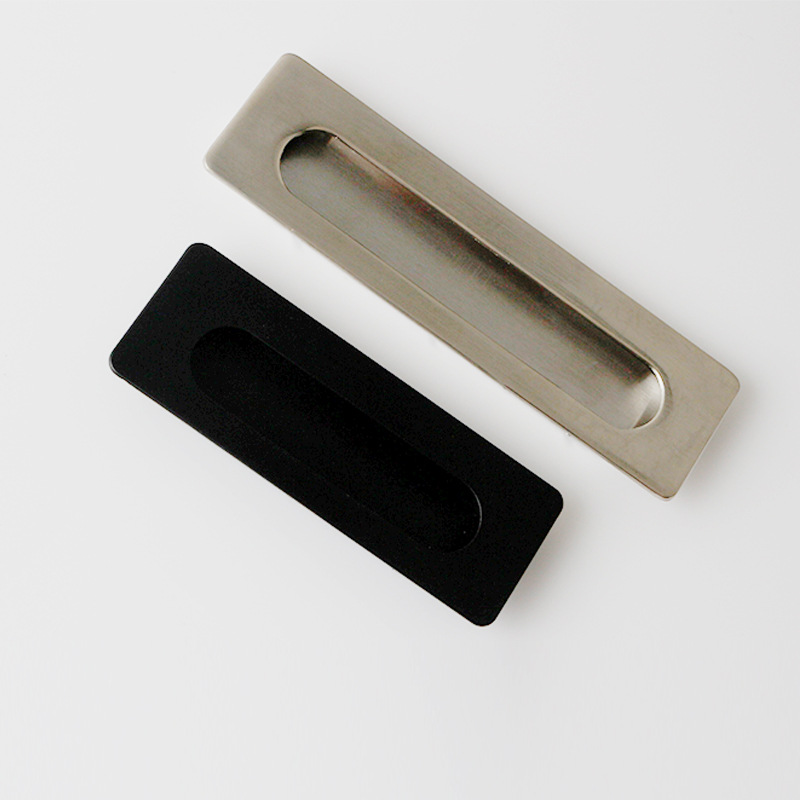 Manija oculta para cajón de aleación de zinc en stock, moderna, minimalista, negro mate, dorado, empotrada, invisible, para armario image 5