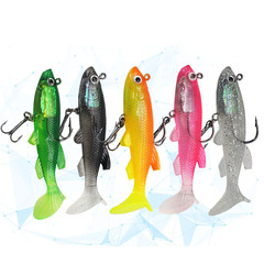 Factory Wholesale 12g/8cm T Tail Soft Fish Bait Lead PVC Soft Lure for Bass Fishing Fishing Gear and Accessories