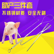 母猪助产工具助产夹助产绳助产钩助产器助产钳猪用助产三件套养殖