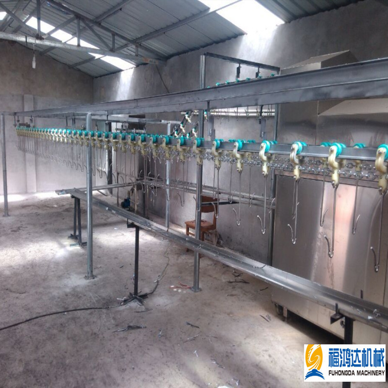 悬挂式扒鸡油炸流水线厂家 小型炸鸡油炸机 链条式油炸机