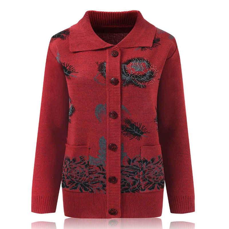 Свитер для мамы среднего и пожилого возраста свитер свитер для бабушки свитер большой размер свитер