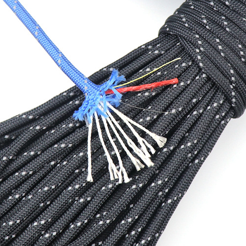 Foreign trade hot-selling 4mm 10-core reflective parachute rope 31 meters outdoor camping survival rope military regulation 550 multi-function match rope