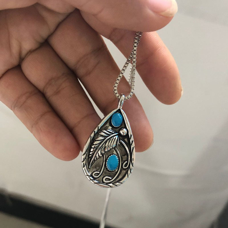 Retro creative necklace drop-shaped
