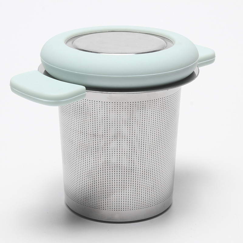 Suministro directo de fábrica fabricante de té 304 colador de té de acero inoxidable simple plegable juego de té binaural accesorios gran cantidad en stock