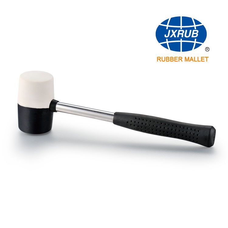 双色钢管柄橡胶锤贴瓷砖软胶敲打多功能装修胶锤皮榔头牛筋锤砖