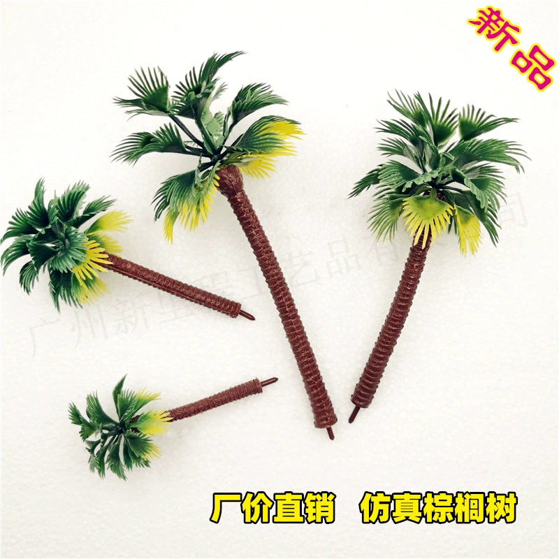 Пальмовое Дерево Мини Тропическое растение песок стол недвижимости модель планирования и дизайна пластиковых кокосовое дерево