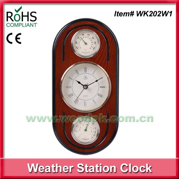 客厅创意温湿度计 新款 时尚简约 带时间显示 外贸精品 厂家直销