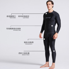 兩件套） 速干 長袖+九分褲 潛水游泳衣教練服 浮潛衝浪服