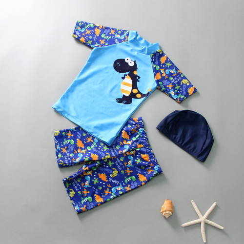 Children's swimsuits, boys' middle and large children's swimming trunks suits, boys' separate baby swimsuits, sun protection swimsuit suits