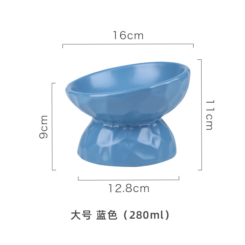 1+1 해외직구 강아지고양이 자동급수기 휴대용물병 // 엠보싱 레그 레그 대각선 보울 - 라지 (280ML) 블루