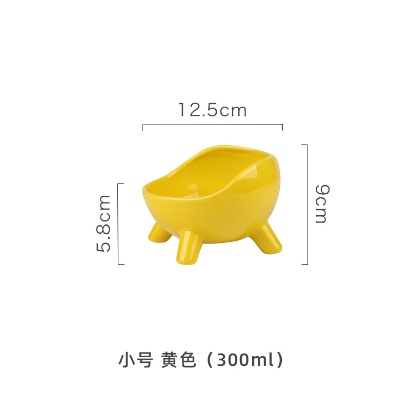 Tazón de gato de cerámica protectora columna cervical tazón de comida para gatos tazón de arroz tazón de comida para perros tazón de agua suministros para mascotas antidetonantes