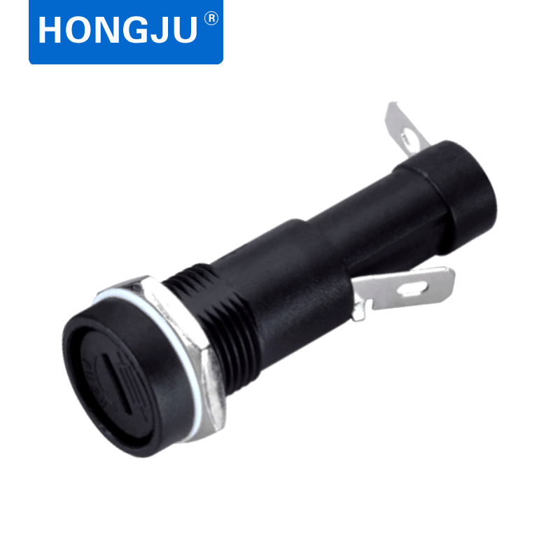 HONGJU厂家直销 15A保险丝座6*30保险丝 焊线接插端子 UL认证