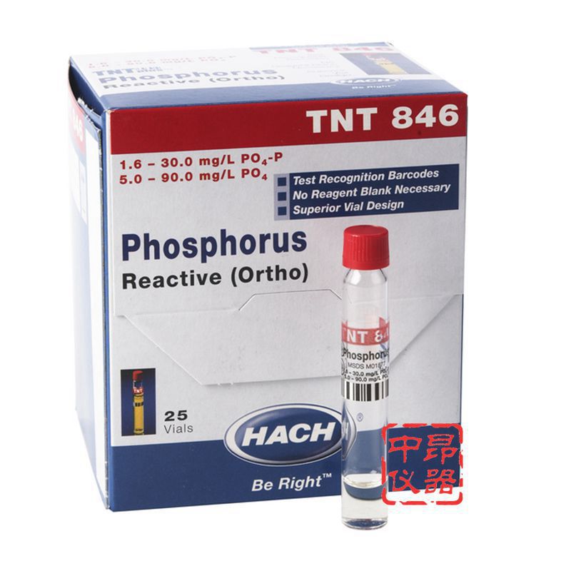 美国hach哈希TNT846活性磷 正酸磷盐 磷酸根试剂 5.0-90.0 25次