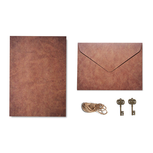 6 types of A5 handwritten love letter stationery with LOGO content, retro kraft paper stationery, envelope set, confession letterhead