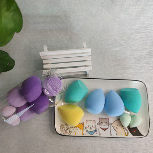 Super soft travel canned non-eating powder makeup egg, wet and dry powder puff macaron drift bottle Internet celebrity beauty egg