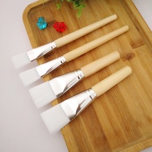 新款 木柄面膜刷 软毛化妆刷 美容刷DIY面膜调膜刷 美容工具批发