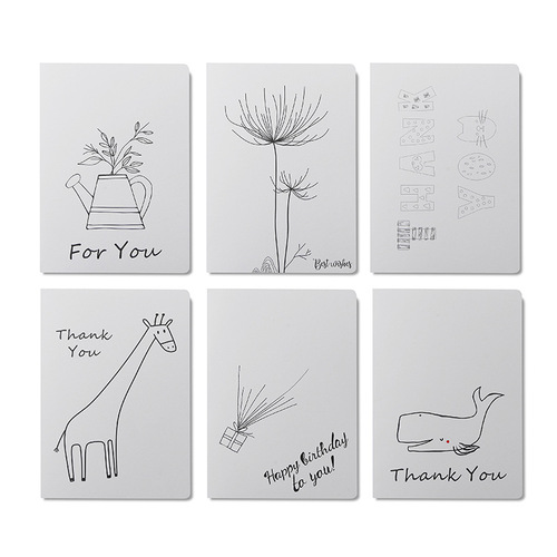 Cross-border DIY Children's Day Card Handmade Fingerprint Painting Greeting Card Mid-Autumn Festival Christmas New Year Card Set