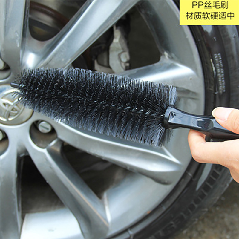 Car tire brush wheel hub brush car wash brush steel ring brush pointed cleaning brush suit cleaning supplies tools