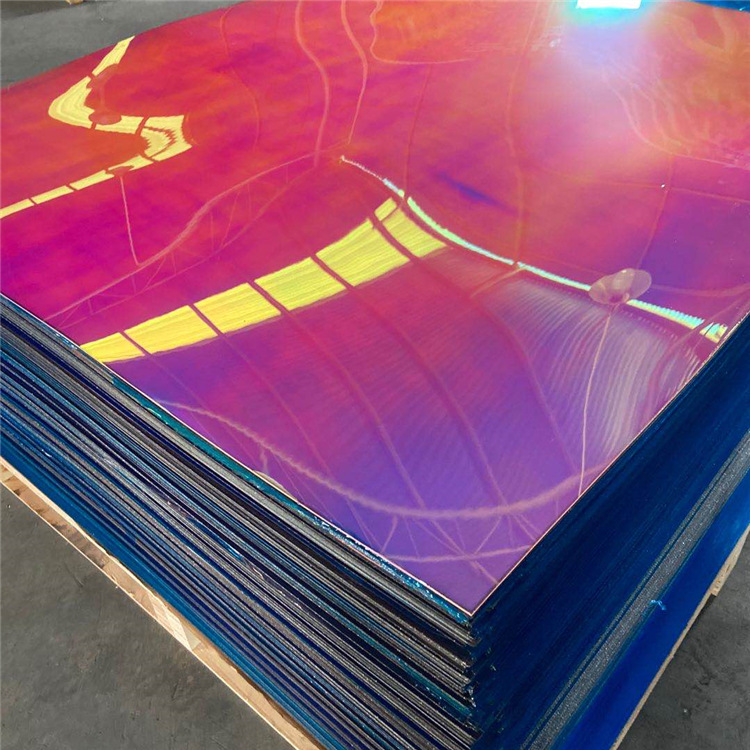 亚克力板PS有机玻璃板炫彩板彩虹幻彩板激光 CNC雕刻折弯抛光加工