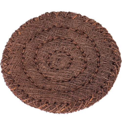 Natural thickened brown mat, brown wool woven pot mat, heat-insulating mat, coaster, iron pot, silver pot mat, tea ceremony placemat, factory supplied