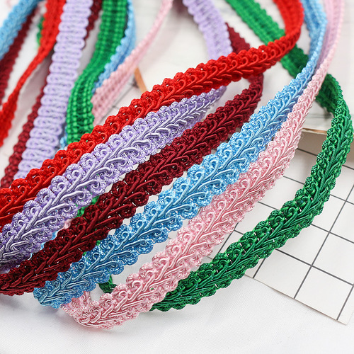 Manufacturer's cross-border hot style 1.2cm polyester centipede lace with color perennial style home textile lighting accessories