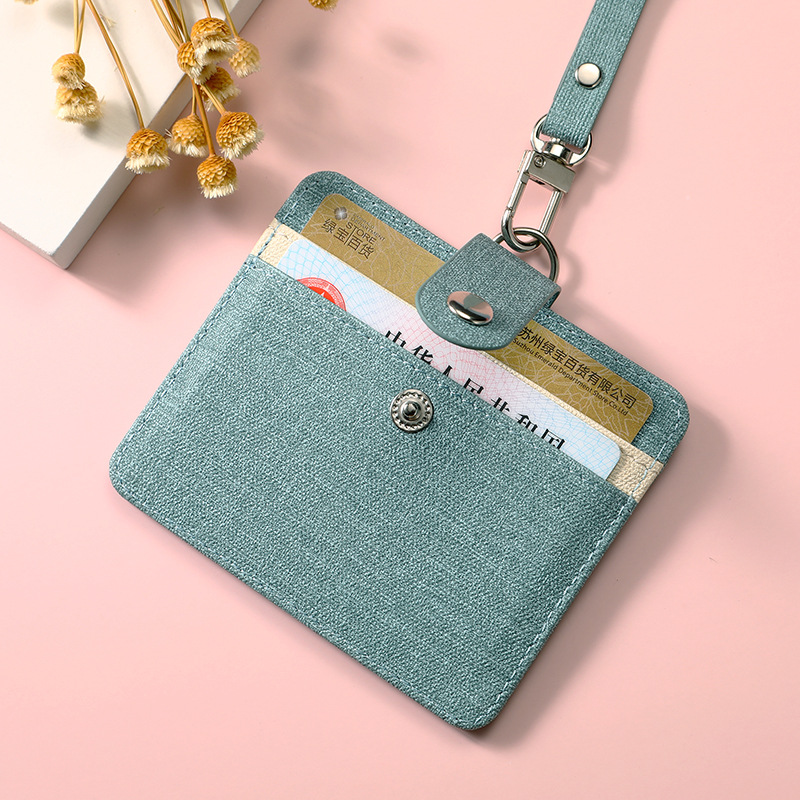 Porta Tarjetas de Tela con Cordón Retráctil para Identificación, Tarjeta de Trabajo, Tarjeta de Empleado, Ranuras Dobles para Tarjetas, Porta Tarjetas de Invitados con Hebilla Deslizante.