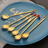 Coffee golden spoon stainless steel, enamel, high quality mixing stick, gift box, internet celebrity, wholesale