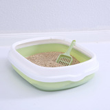 Популярный полузакрытый лоток для кошачьего туалета от Amazon, небольшой кошачий туалет с защитой от падений и брызг и бесплатным совком для кошачьего туалета.