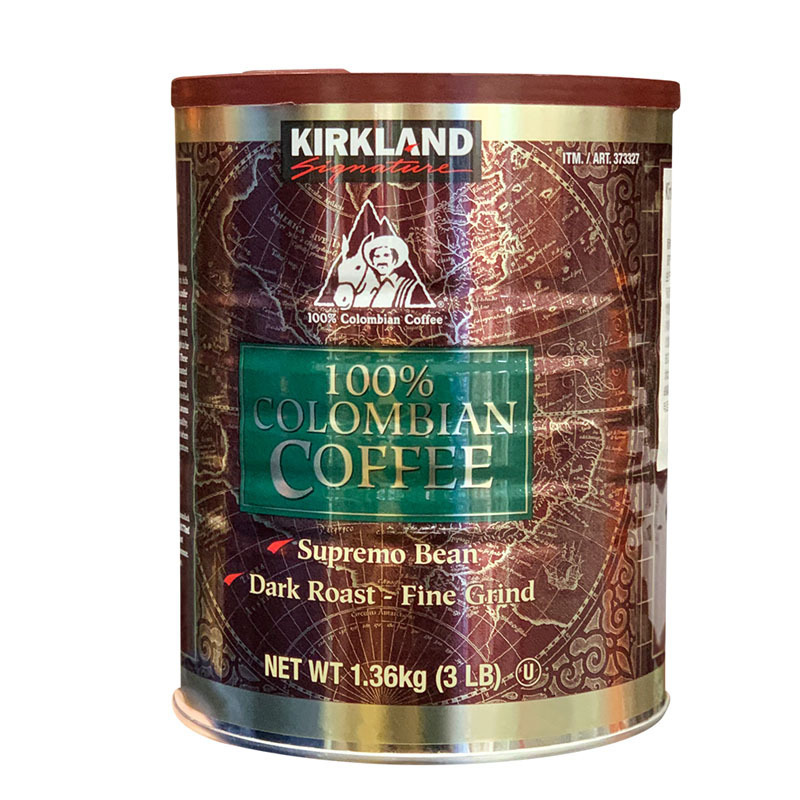 Imported Kirkland Cochrane Columbia filter roasted black coffee powder 1360g
