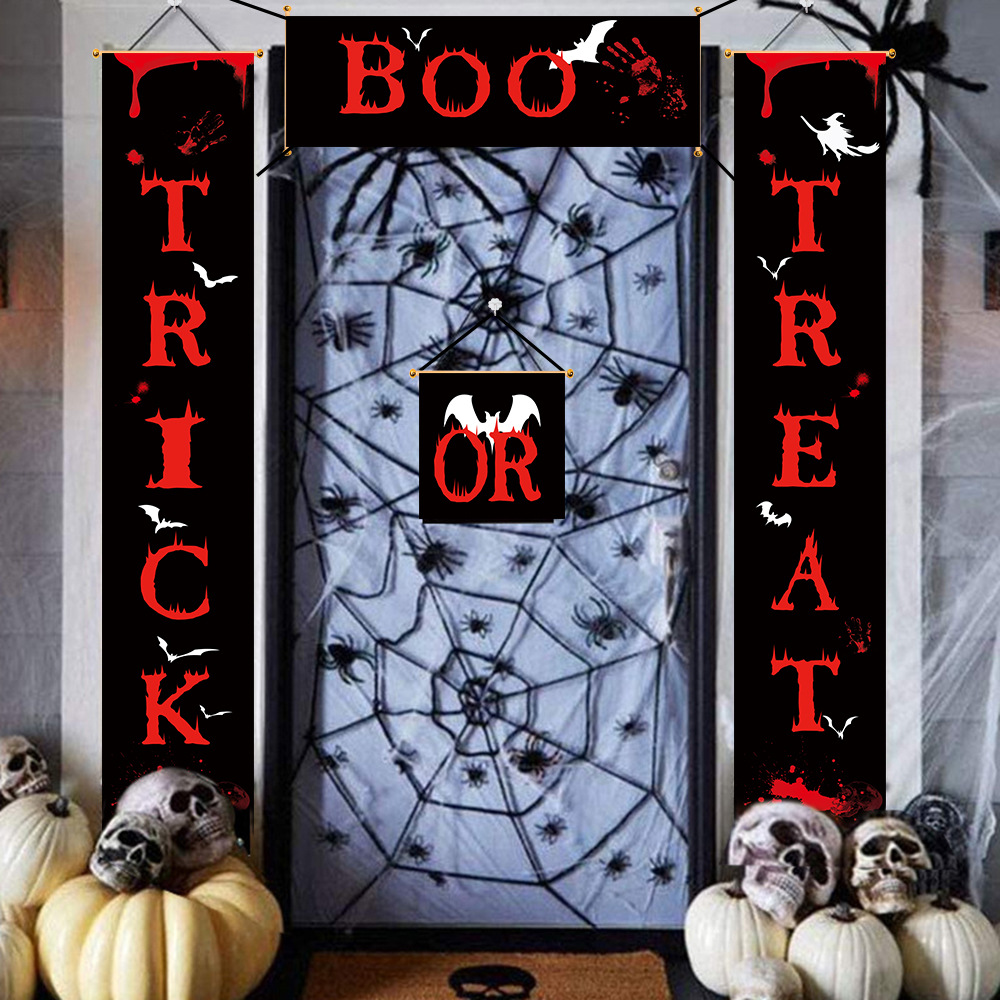 Pareado Decorativo de Halloween para Puerta de Tela para Halloween