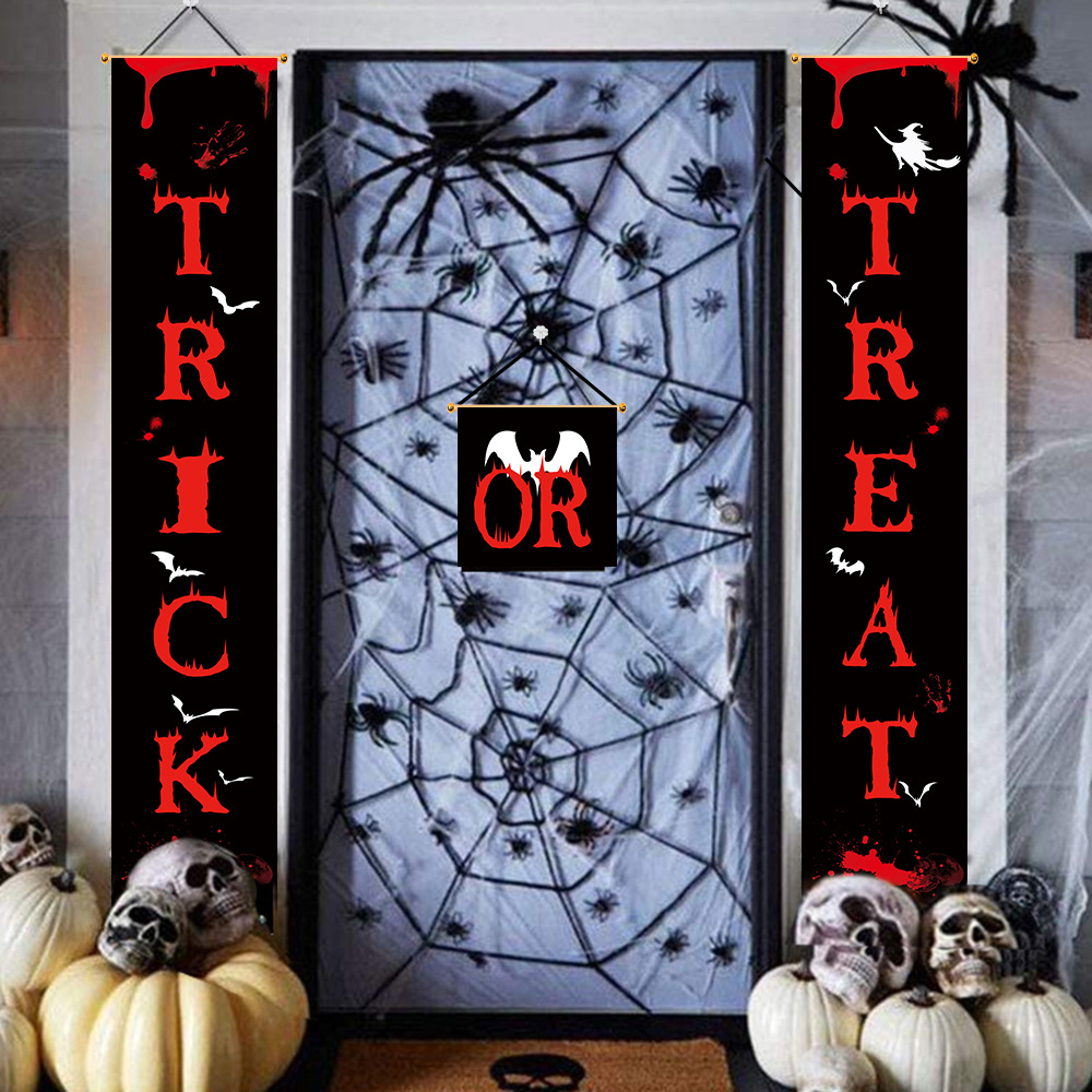 Pareado Decorativo de Halloween para Puerta de Tela para Halloween
