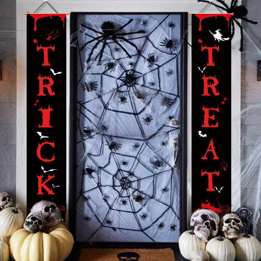 Pareado Decorativo de Halloween para Puerta de Tela para Halloween