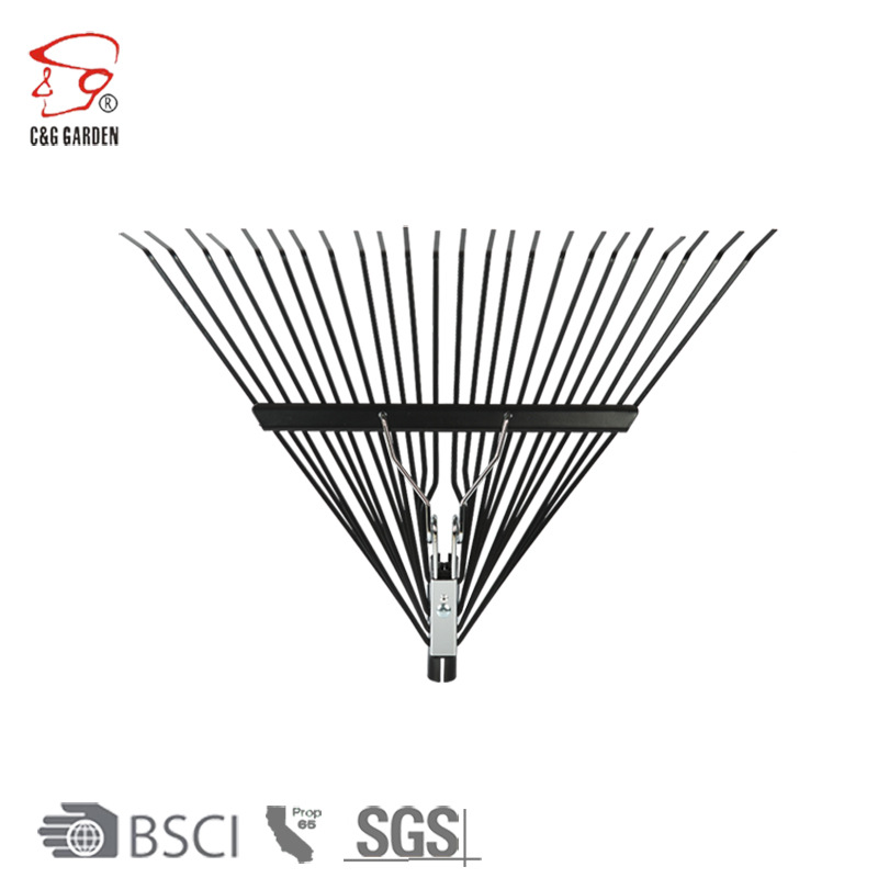 厂家24齿钢丝耙大耙头花园草耙工具耙园林耙有弹性不易断家庭自用