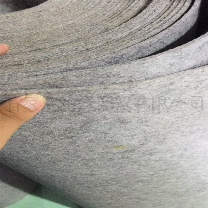 花灰色涤纶毛毡布 手袋戟绒毛粘无纺布 彩色工艺品毛毡craft felt