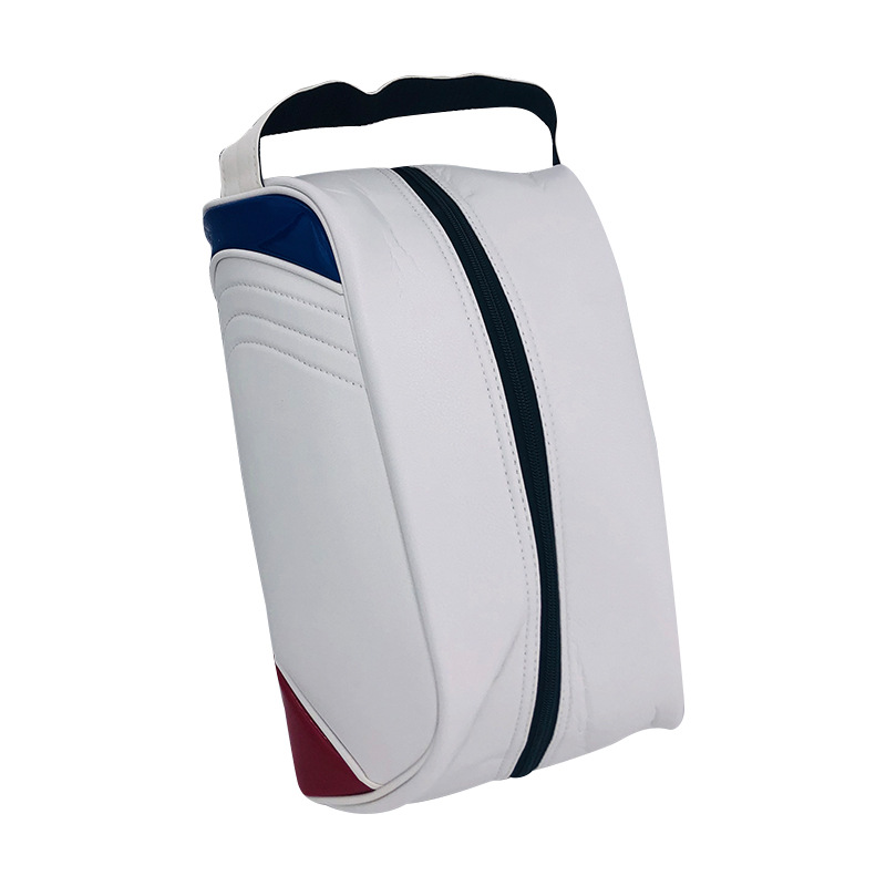 Venta caliente transfronteriza bolsa de zapatos de golf a prueba de polvo impermeable pu bolsa de zapatos multifuncional embrague misceláneas bolsa de almacenamiento bolsa portátil