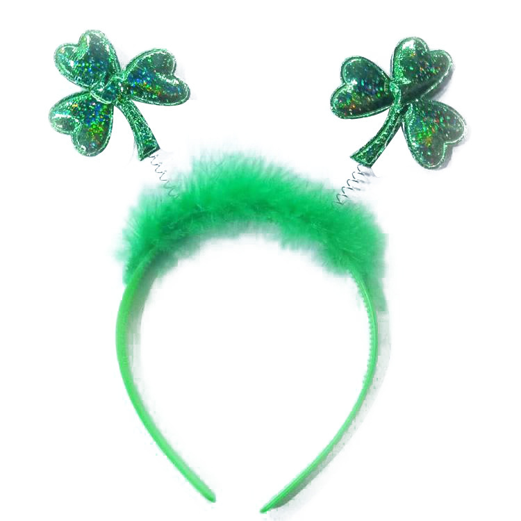 Spot Irish Festival Set Trébol Diadema Hebilla Diadema Diadema Tombro Amazon El mismo modelo Suministro directo de fábrica
