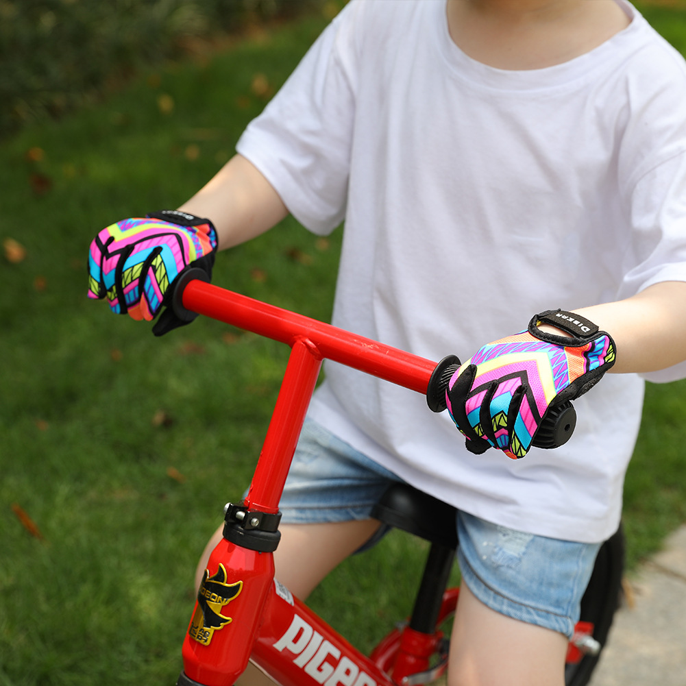 DIBEAR deportes de los niños de Palma guantes antideslizantes dedo completo de protección de la bicicleta guantes de béisbol ciclismo guantes de fitness
