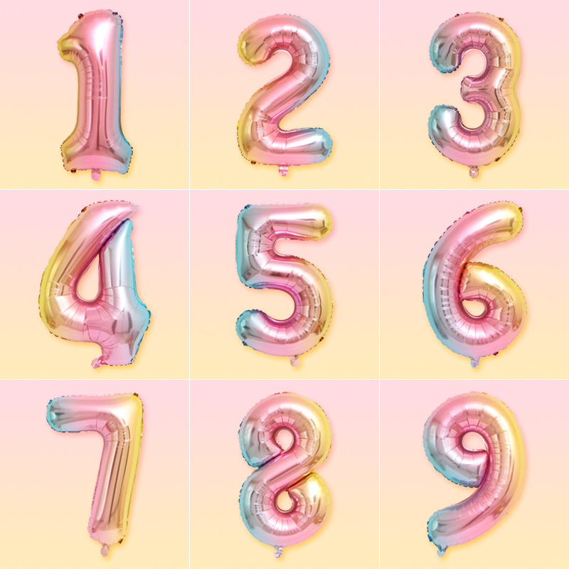 digital rainbow balloon
